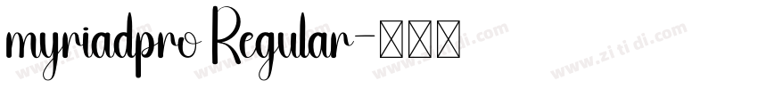 myriadpro Regular字体转换